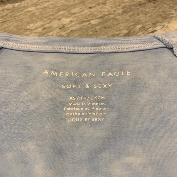 American eagle soft blue tie dye tee - Picture 3 of 3